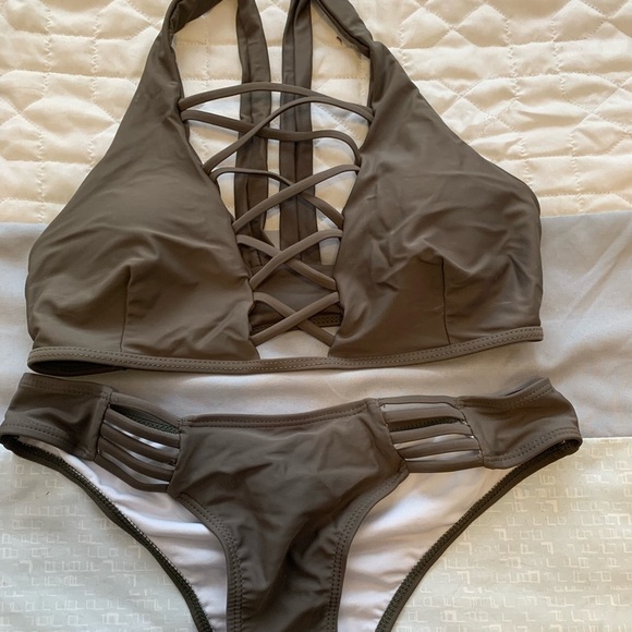 Bikini Size S - Olive Green - Picture 2 of 6